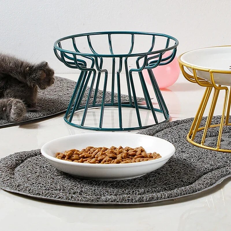 iron pet feeder stand, view 8 - MRSLM