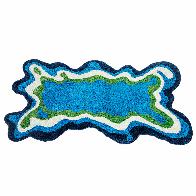 70s retro psychedelic tufted rug, view 11 - MRSLM