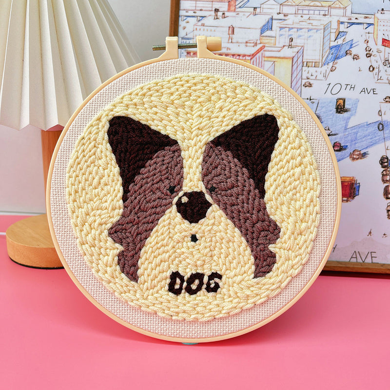 punch needle embroidery kit dog pattern, view 11 - MRSLM