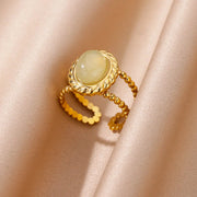 natural white opal ring, view 7 - MRSLM