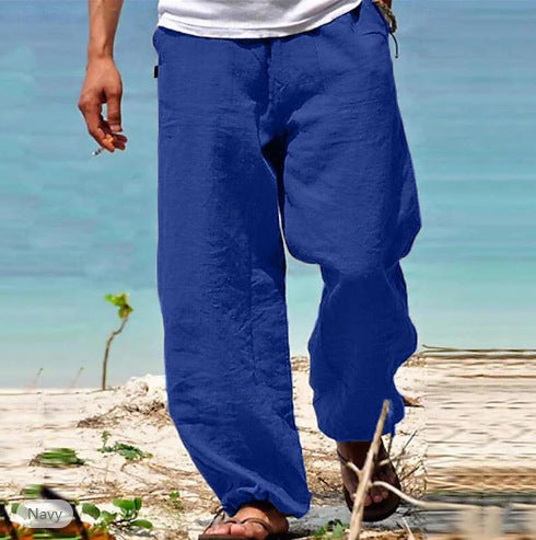 men's summer drawstring beach pants, view 10 - MRSLM