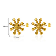 gold butterfly stud earrings, view 2 - MRSLM