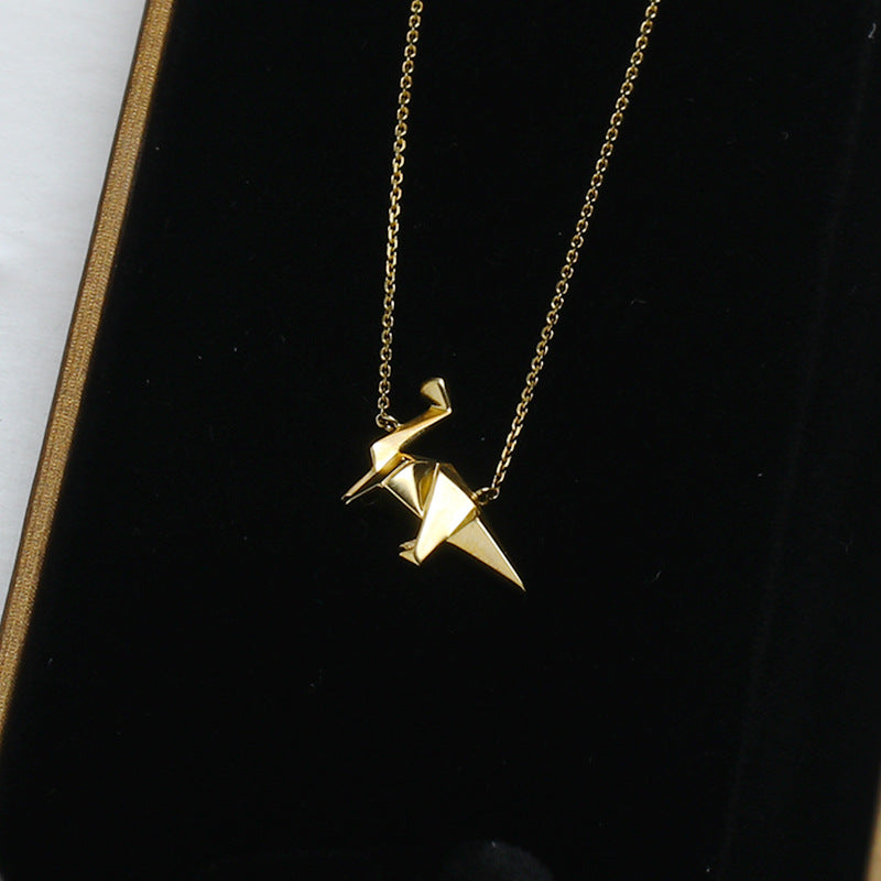 sterling silver dinosaur necklace - MRSLM