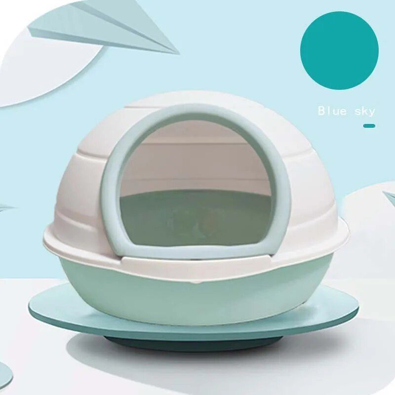 Space capsule cat litter box, view 3 - MRSLM