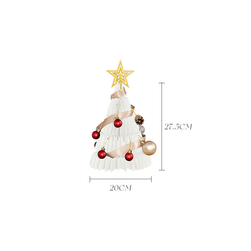 Origami paper Christmas tree ornament, view 5 - MRSLM