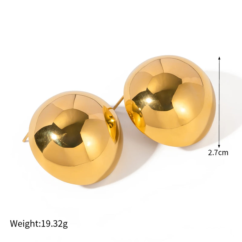 gold plated cutout drop earrings, view 2 - MRSLM