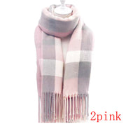 Thick plaid tassel winter scarf, view 13 - MRSLM