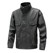 retro PU leather jacket, view 5 - MRSLM