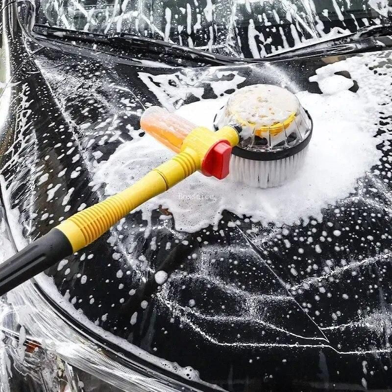 360° Rotary Car Wash Brush Kit with High-Pressure Washer