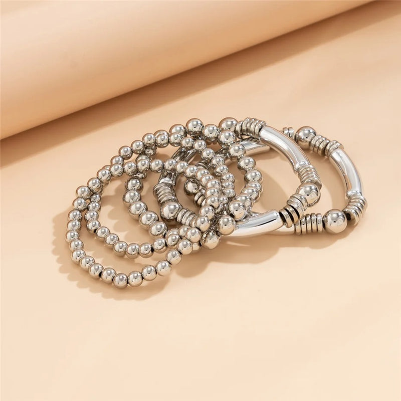 chunky beaded punk bracelet, view 7 - MRSLM