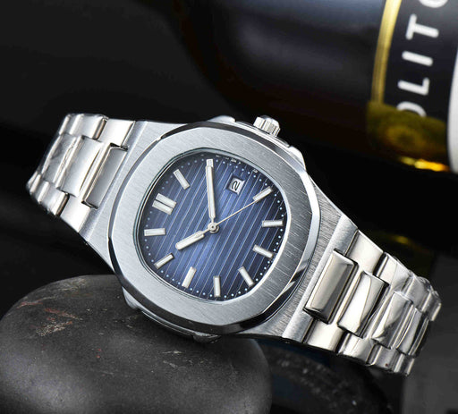 three-hand quartz date watch steel band, view 8 - MRSLM