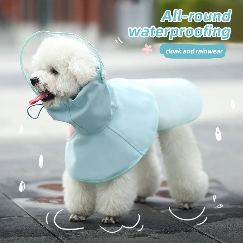 dogs rainy day cape poncho, view 4 - MRSLM