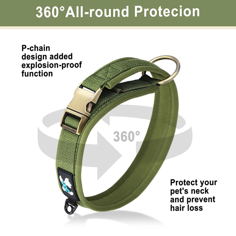 soft padded adjustable dog collar, view 5 - MRSLM