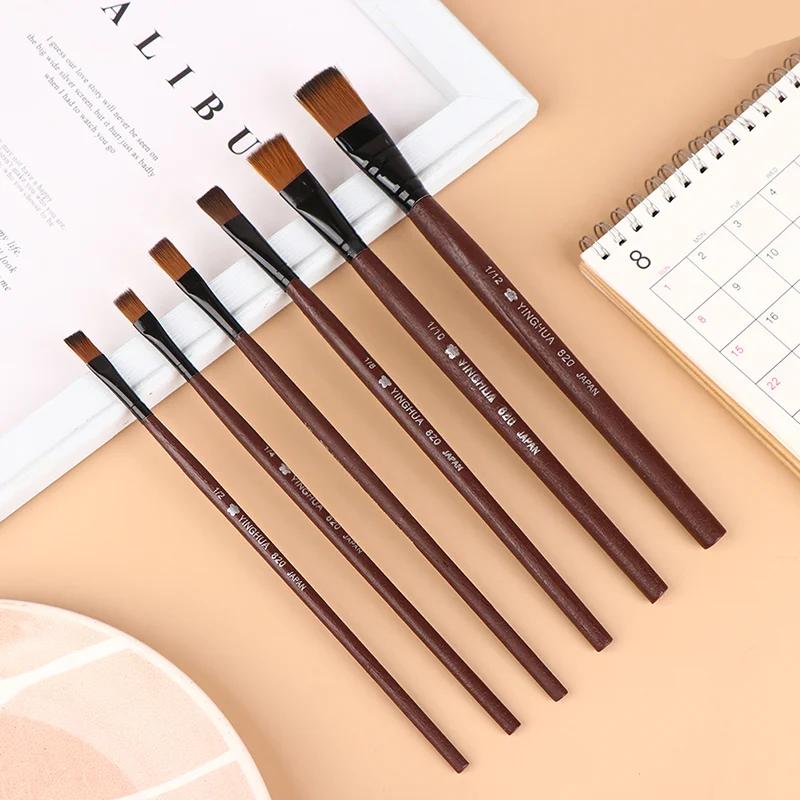 6-piece nylon artist paint brush set - MRSLM