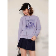 beaded print pullover sweatshirt, view 4 - MRSLM