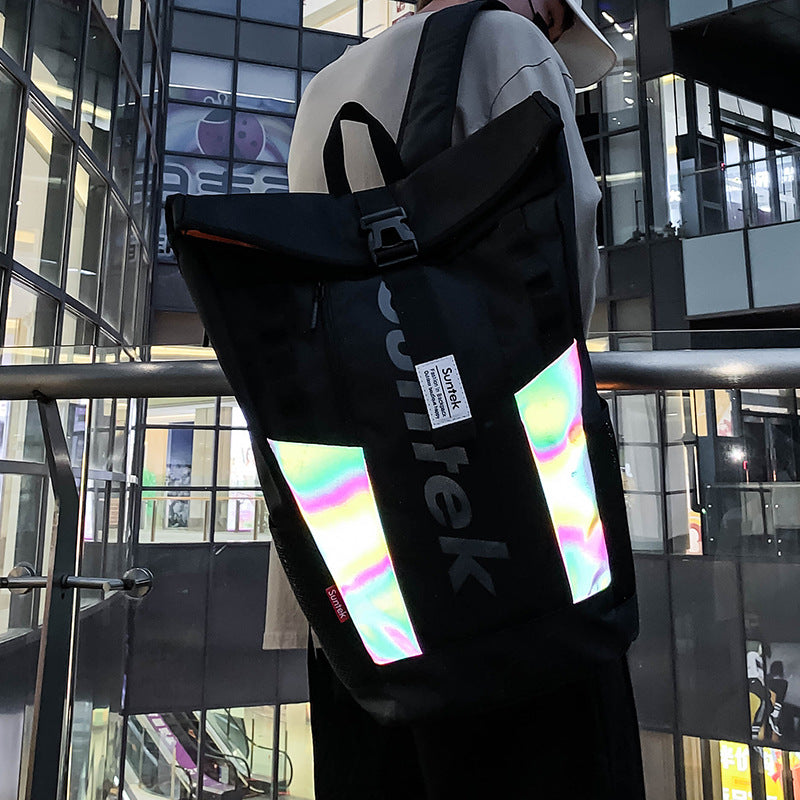 Large capacity nylon backpack, view 3 - MRSLM