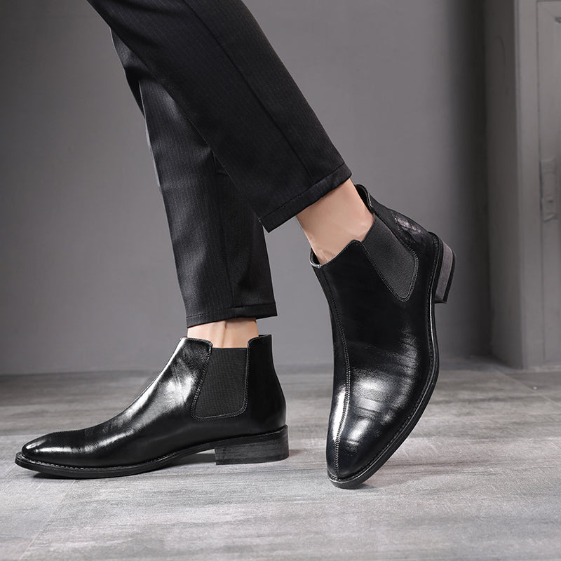 men's leather chelsea boots, view 10 - MRSLM