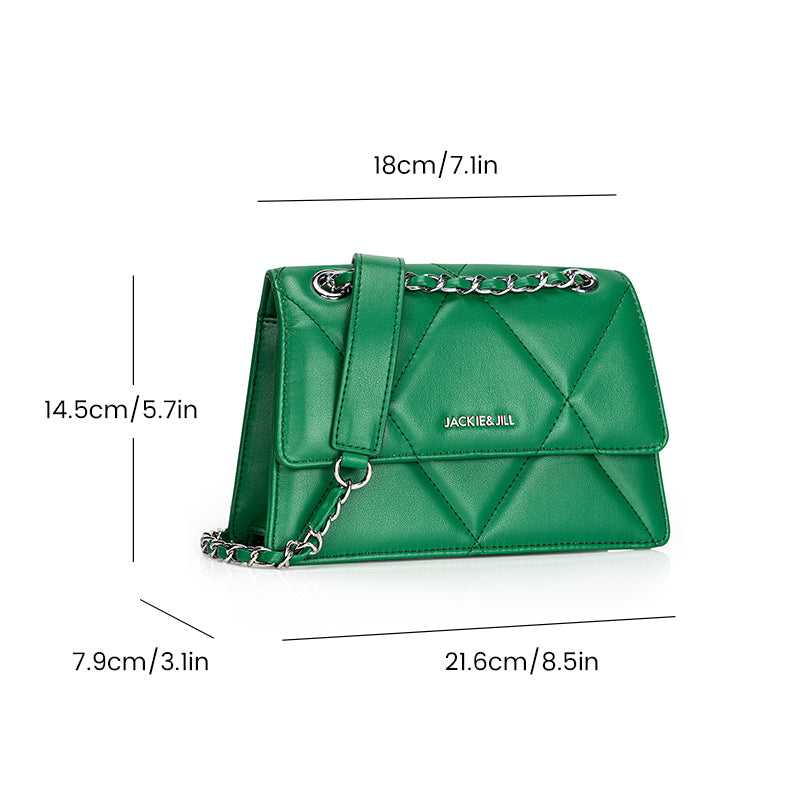 diamond pattern shoulder bag, view 13 - MRSLM