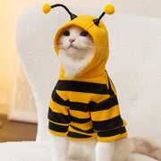 bee-inspired pet hoodie for cats and small dogs, view 5 - MRSLM