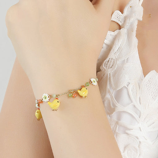cute enamel bracelet light yellow - MRSLM