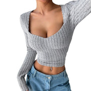 women's sunken stripe brushed short top, view 5 - MRSLM
