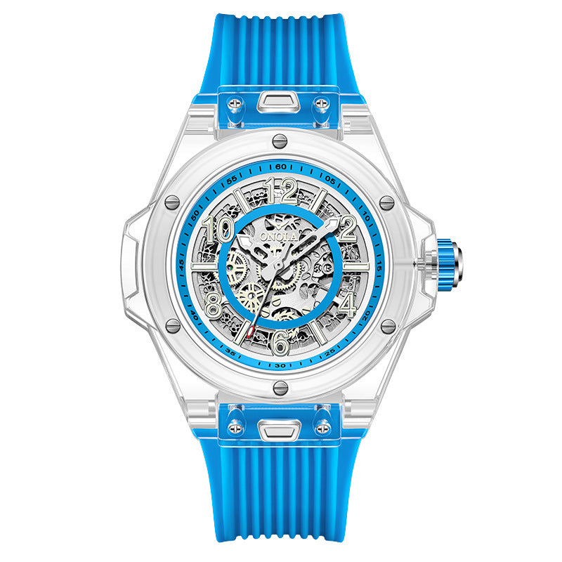 Men's transparent automatic mechanical watch, view 9 - MRSLM