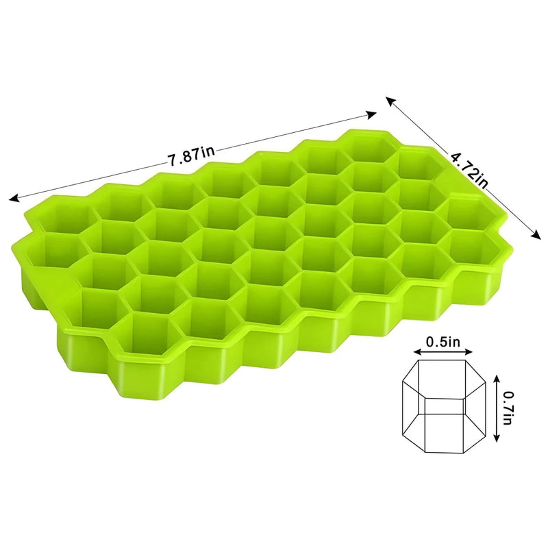 honeycomb silicone ice cube tray, view 2 - MRSLM