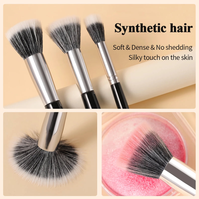 goat hair stippling brush set, view 5 - MRSLM