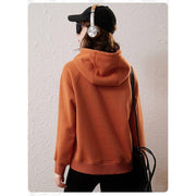 plush cat embroidery hooded pullover top, view 7 - MRSLM