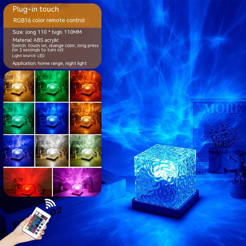 LED water ripple night light, view 3 - MRSLM