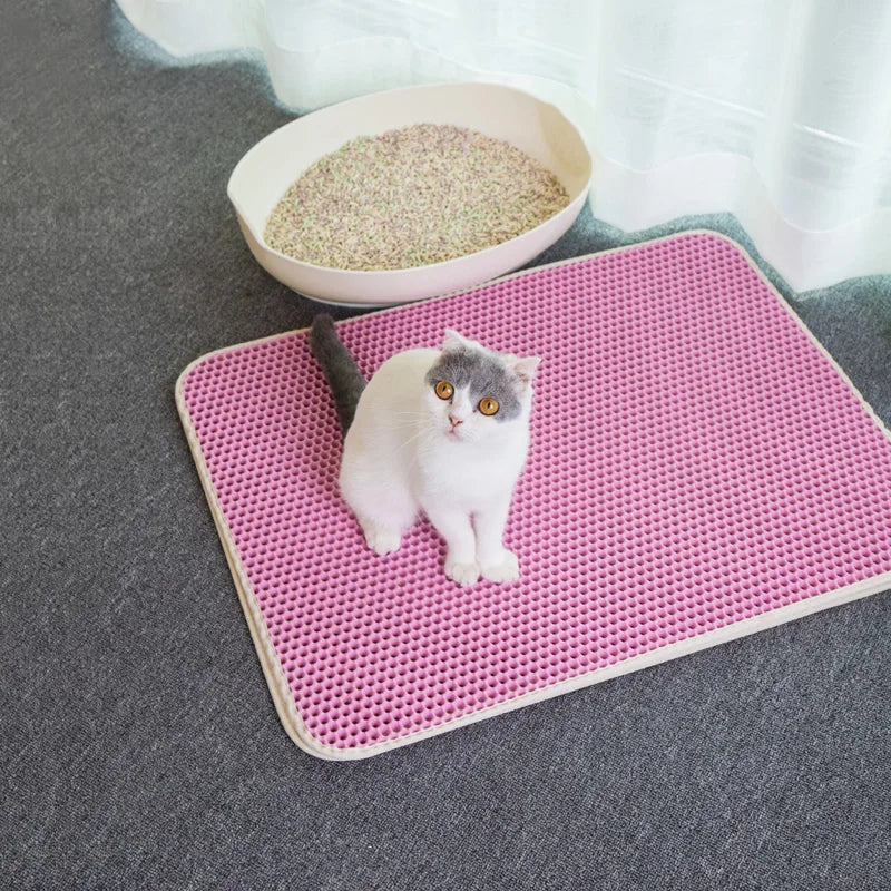 foldable waterproof cat litter mat, view 7 - MRSLM