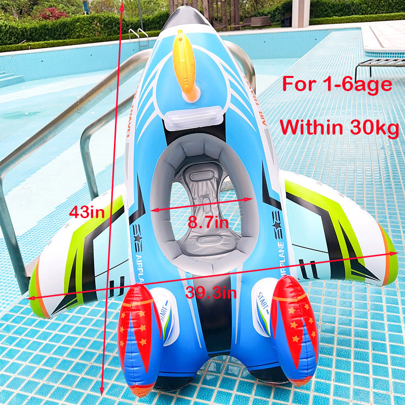 inflatable airplane swim ring with seat, view 12 - MRSLM