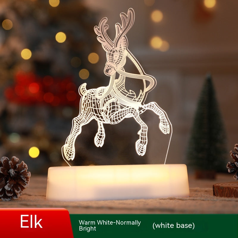 christmas 3d acrylic led night light, view 4 - MRSLM