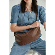 leather crossbody half-moon fanny pack, view 6 - MRSLM