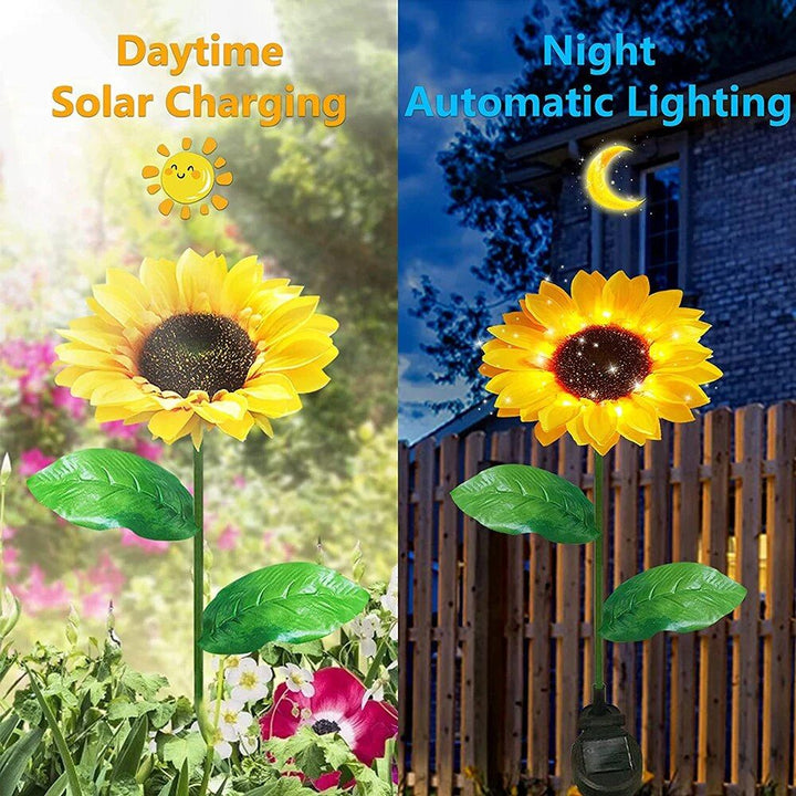 Solar Sunflower Garden Pathway Lights