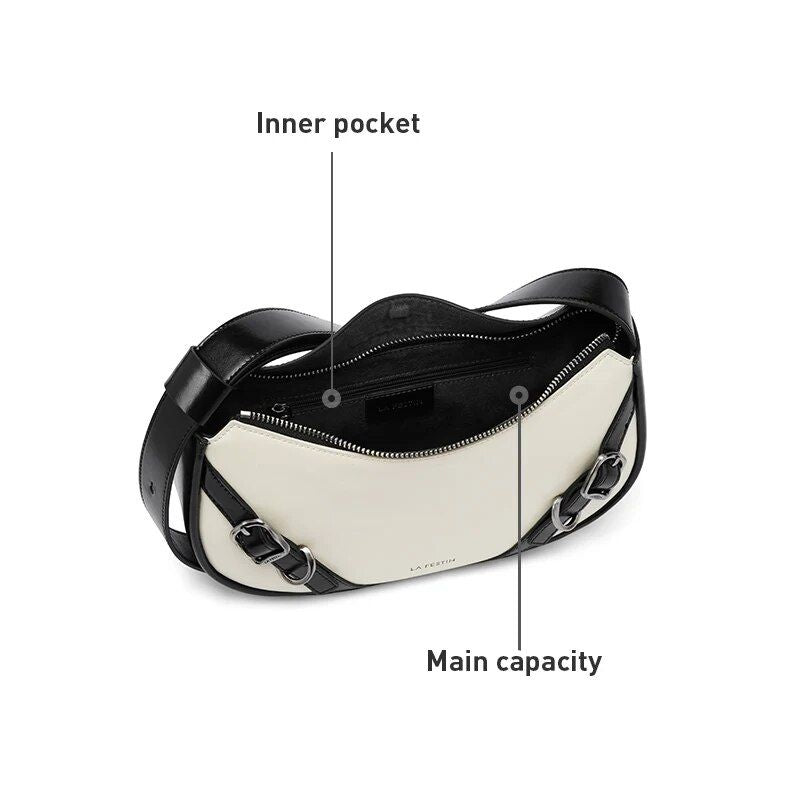 shoulder and crossbody baguette bag, view 14 - MRSLM