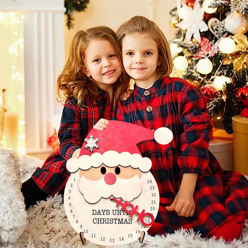 Wooden Christmas countdown calendar decoration - MRSLM