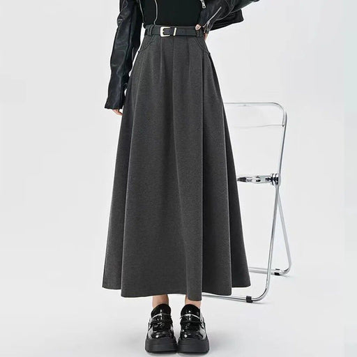 pleated maxi skirt, view 3 - MRSLM