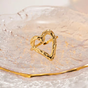 heart hollow adjustable ring, view 6 - MRSLM