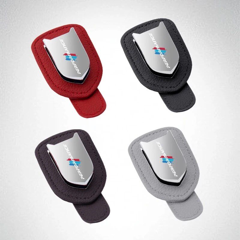 leather alloy car visor clip for sunglasses, view 12 - MRSLM