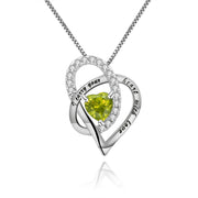 birthstone silver pendant necklace, view 5 - MRSLM