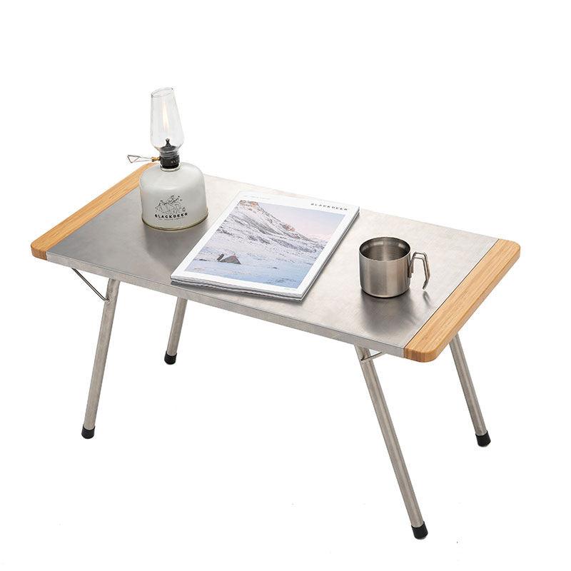 portable bamboo folding table, view 4 - MRSLM