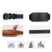 cowhide weightlifting belt, view 5 - MRSLM