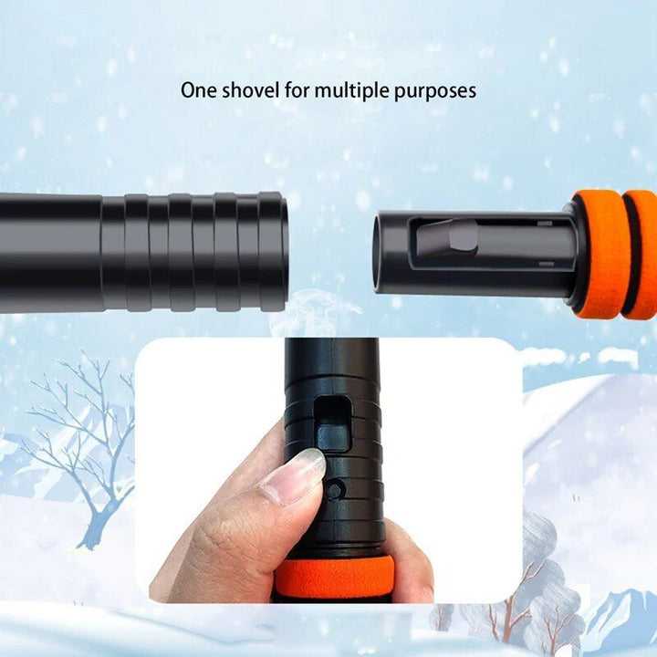 Compact Winter Car Snow & Ice Removal Tool with EVA Foam Handle