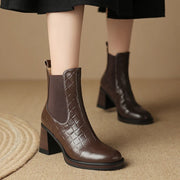 women's leather ankle boots, view 4 - MRSLM