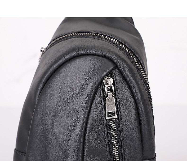 Genuine leather men's chest bag, view 4 - MRSLM