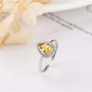 S925 yellow crystal pendant necklace, view 3 - MRSLM
