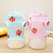 strawberry fleece vest for dogs and cats, view 7 - MRSLM