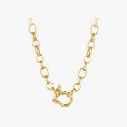 hip-hop titanium steel U-lock chain necklace, view 3 - MRSLM