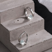 925 sterling silver crystal hoop earrings, view 6 - MRSLM
